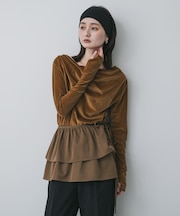 ベロアドレープトップ