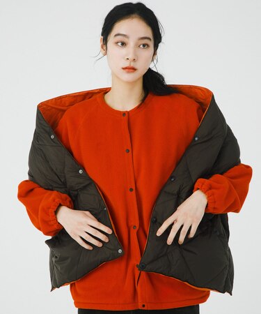 『UR TECH』フリースリバーシブルカーディガン