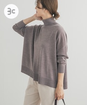 ウォッシャブルウールタートルネックワイドプルオーバー