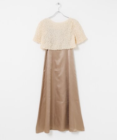 kaene　シャーリングシフォンブラウスセットドレス