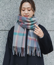 ウールチェックストール