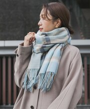 ウールチェックストール