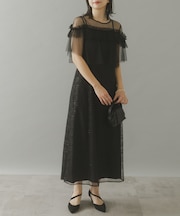 kaene フリルチュールドッキングドレス