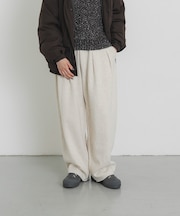 ボタニルプライム裏起毛タックパンツ