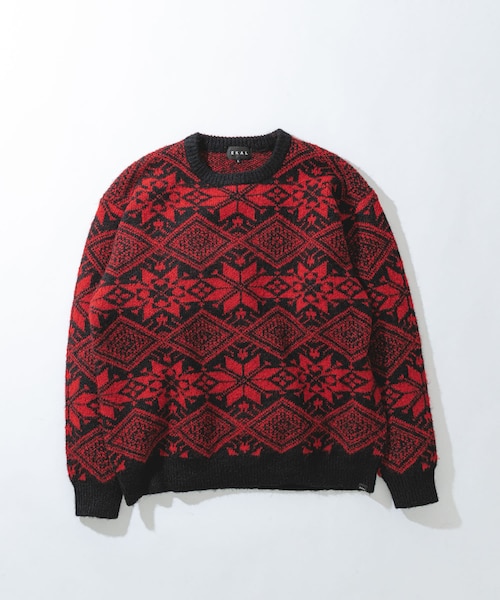 NANGA ニット セーター 赤/黒 日本 L ノルディックニットプルオーバー｜アーバンリサーチの通販｜&mall
