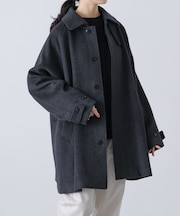 ウールバックタックショートコート