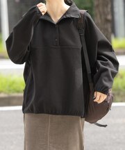 ウォームドジャージスタンドプルオーバー