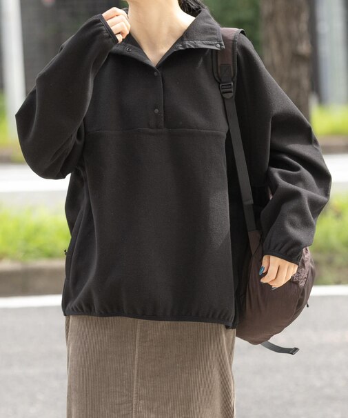 ウォームドジャージスタンドプルオーバー