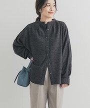 ドルマンバンドカラーシャツ