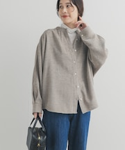 ドルマンバンドカラーシャツ