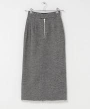 ツイードフリンジジップスカート