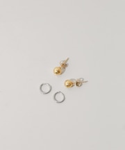 ステンレスミニフープセットピアス