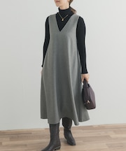 メランジBACKタックフレアジャンスカ