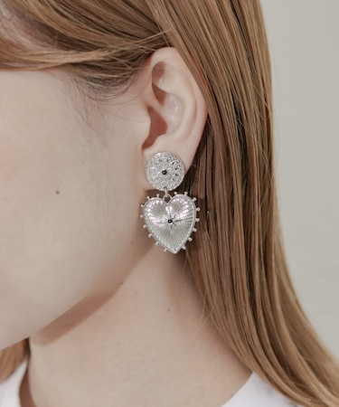 ハートコンチョイヤリング