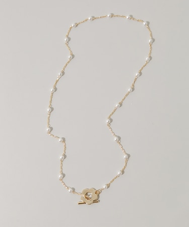 フラワーマンテルパールネックレス