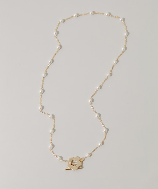 フラワーマンテルパールネックレス