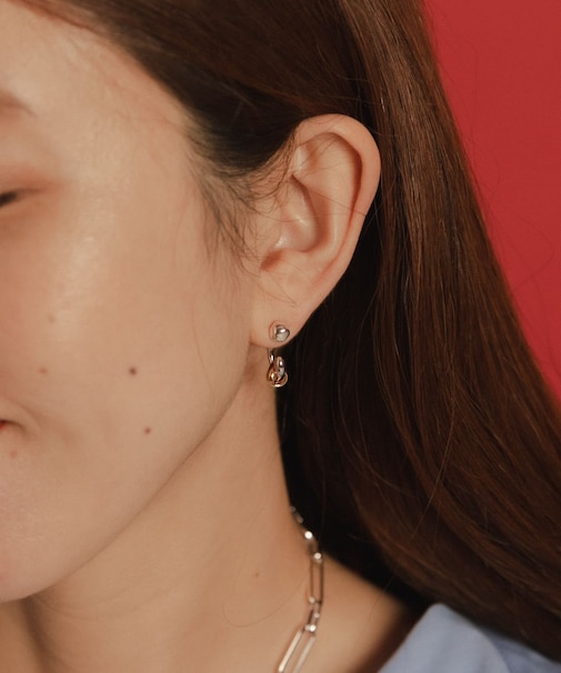 LAPUIS　Drop Flow Coil　ピアス