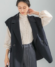 『WEB限定』フリルスタンドカラーシャツ