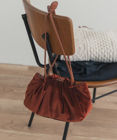 2wayベロア巾着ショルダー