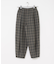 ウールコットンチェックパンツ