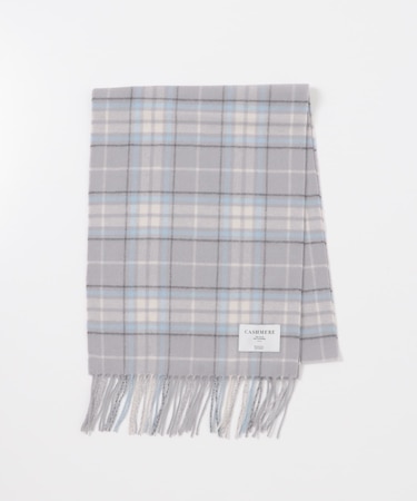 カシミヤチェックマフラー