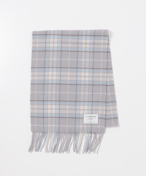 カシミヤチェックマフラー