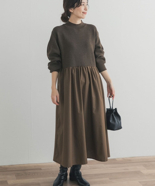 ニットドッキングワンピース