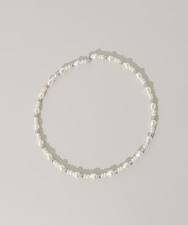 パールメタルビーズネックカフ