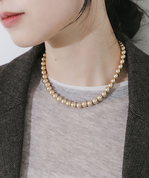 メタルボールマンテルネックレス