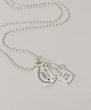 ヴィンテージチックプレートネックレス