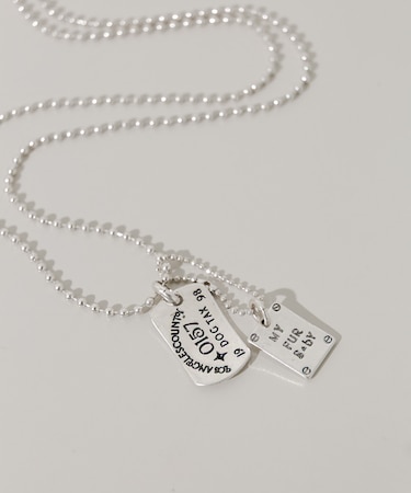 ヴィンテージチックプレートネックレス