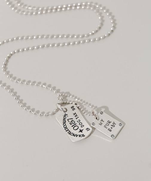 ヴィンテージチックプレートネックレス