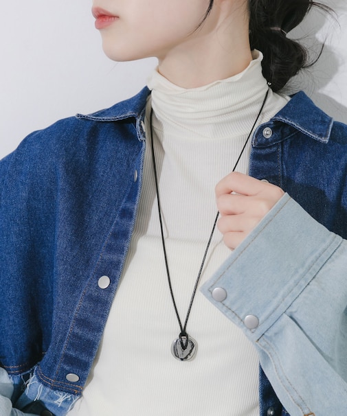 メタルラウンドコードネックレス