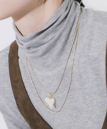 ハートトップ2セットネックレス