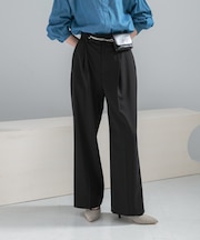 防シワハイウエストワイドスラックス