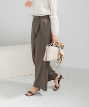 防シワハイウエストワイドスラックス