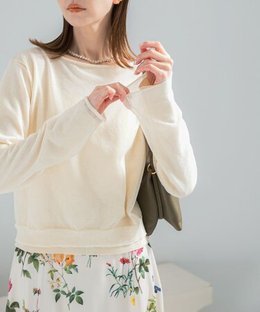 シアーレイヤードニット