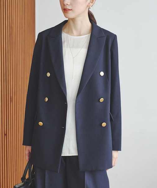 ダブルブレストブレザージャケット