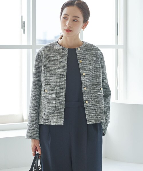 ノーカラーツイードジャケット｜アーバンリサーチの通販｜&mall