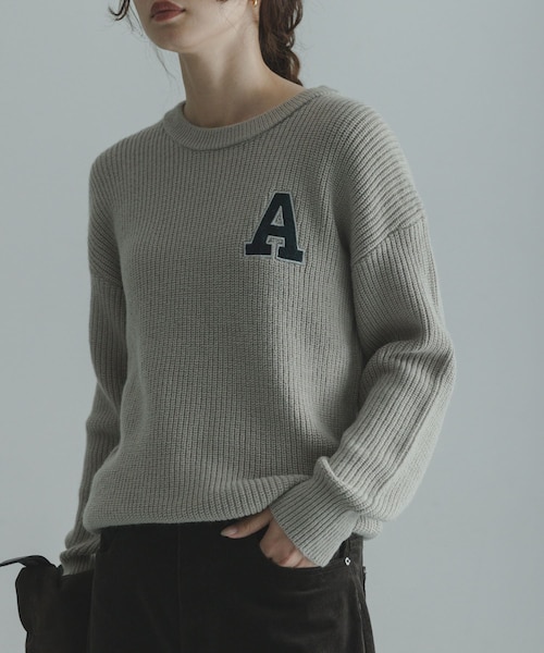 ハリスツイードモチーフ付きニット｜アーバンリサーチの通販｜&mall