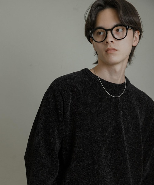 『洗濯可』モールニットプルオーバー