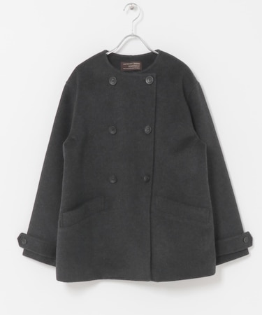 ウールノーカラーコート