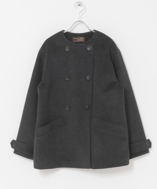 ウールノーカラーコート