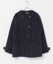 ウールノーカラーコート