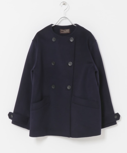 ウールノーカラーコート