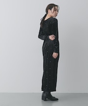 ドットシシュウベロアワンピース