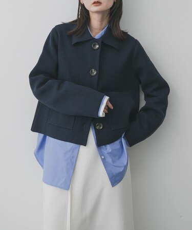 ビックボタンニットジャケット