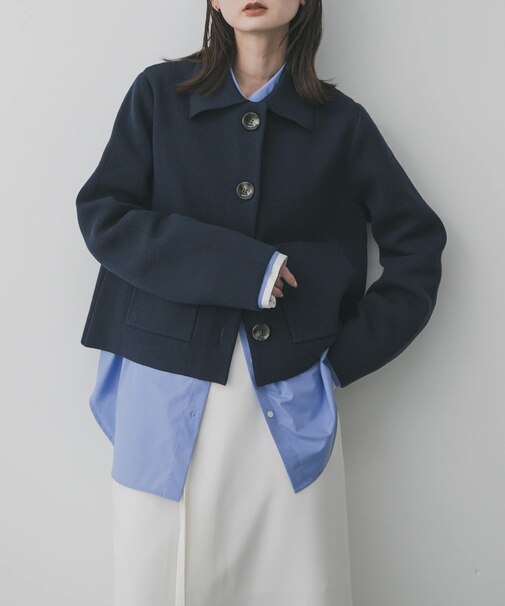 ビックボタンニットジャケット