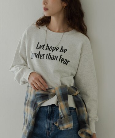 メッセージロゴスウェットプルオーバー