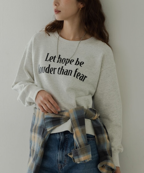 メッセージロゴスウェットプルオーバー